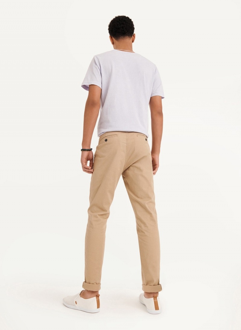 Khaki Dkny Skinny Chino Men's Pants | Q9342385