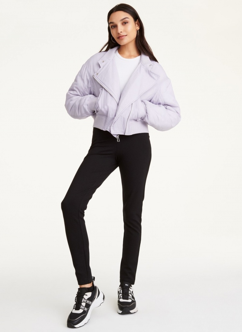 Lavender Dkny Asymmetrical Women's Bomber Jackets | Y7170202