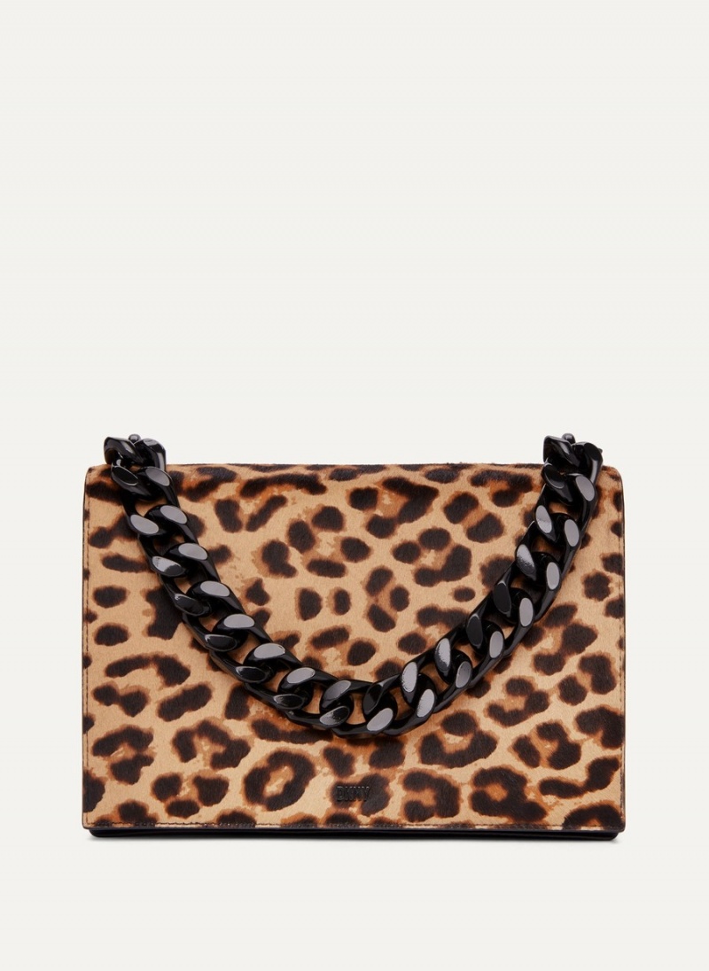 Leopard Dkny Willow Chain Women\'s Crossbody Bags | M8613737