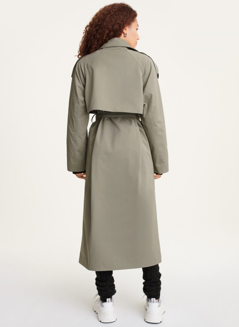 Olive Dkny Lightweight Women's Trench Coat | V9547769