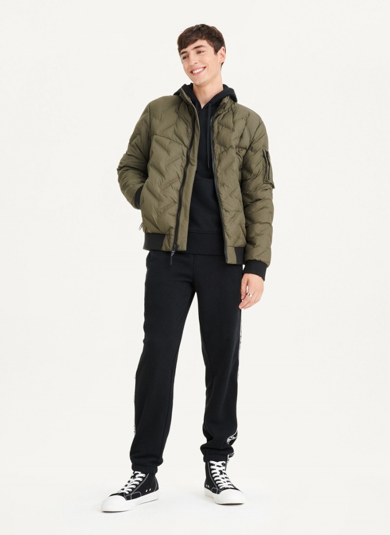 Olive Dkny Quilted Bomber Men's Jackets | I5432081