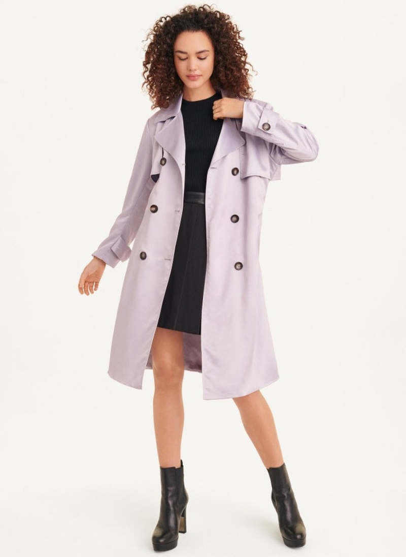 Purple Dkny Lightweight Women's Trench Coat | U5597097