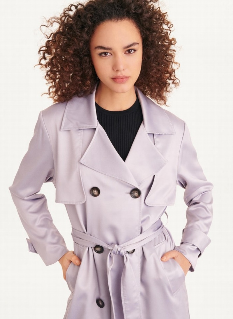 Purple Dkny Lightweight Women's Trench Coat | U5597097