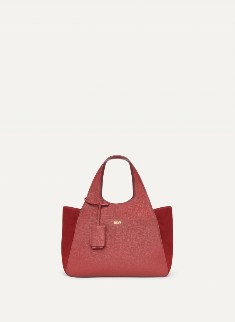 Red Dkny The Medium Effortless Women's Tote Bags | N0309036