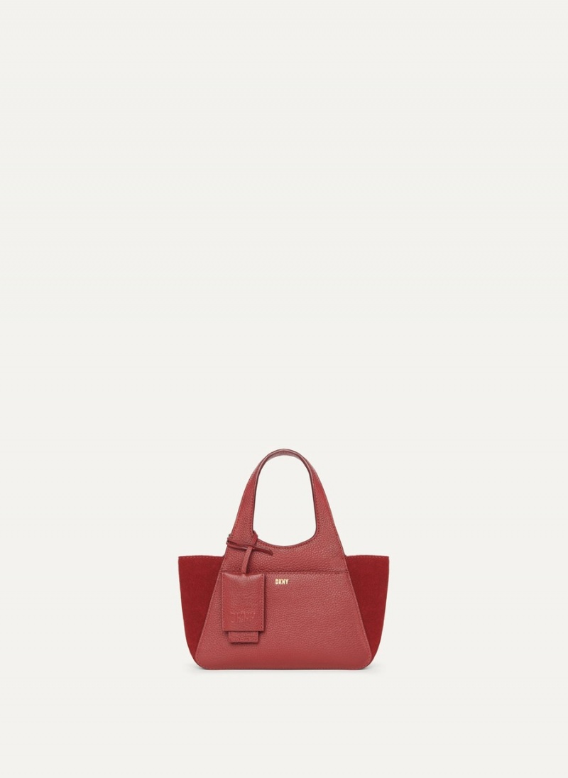 Red Dkny The Mini Effortless Women's Tote Bags | L4726474