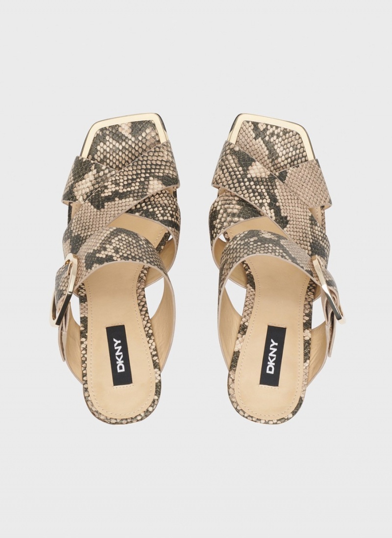 Snake Dkny Lake With Buckle Women's Sandals | R5934620