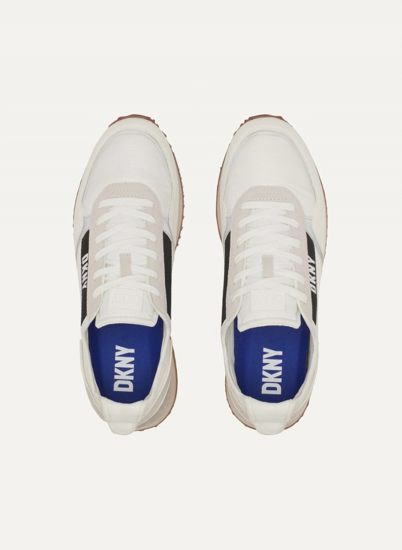 White Dkny Jersey Men's Sneakers | H1881372