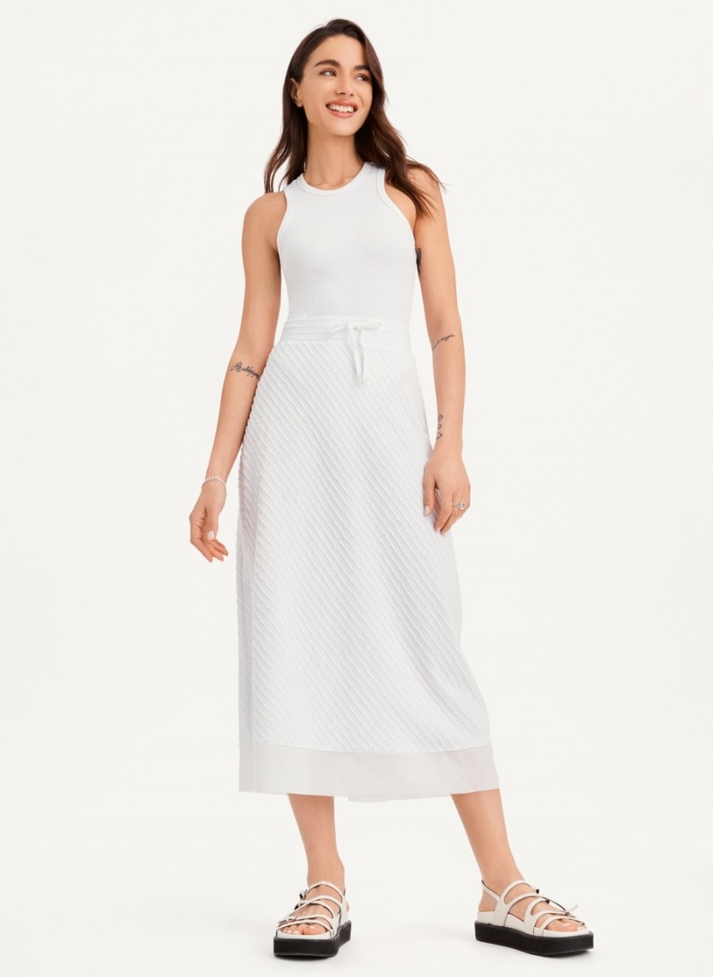 White Dkny Pull On Maxi Women\'s Skirts | W7172880