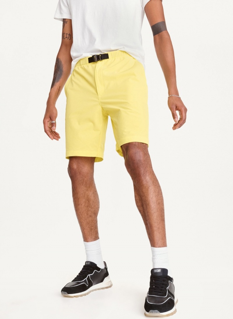 Yellow Dkny Nylon Men's Shorts | S1299692