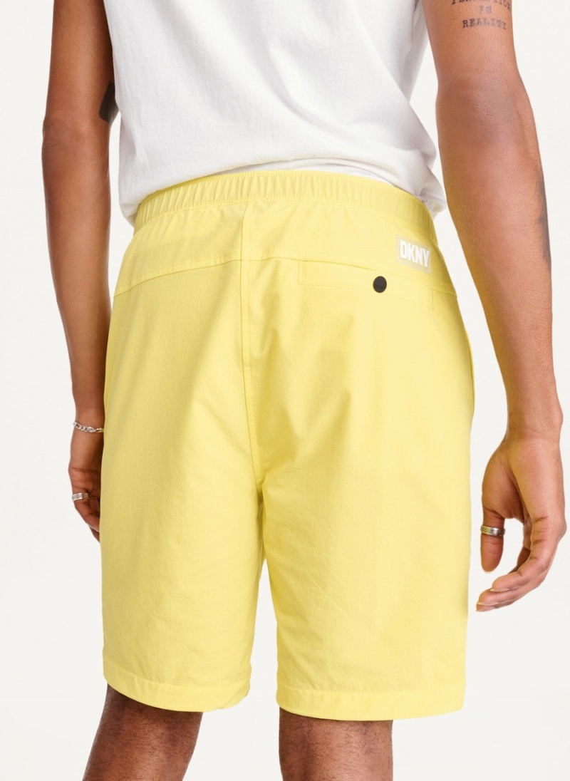 Yellow Dkny Nylon Men's Shorts | S1299692