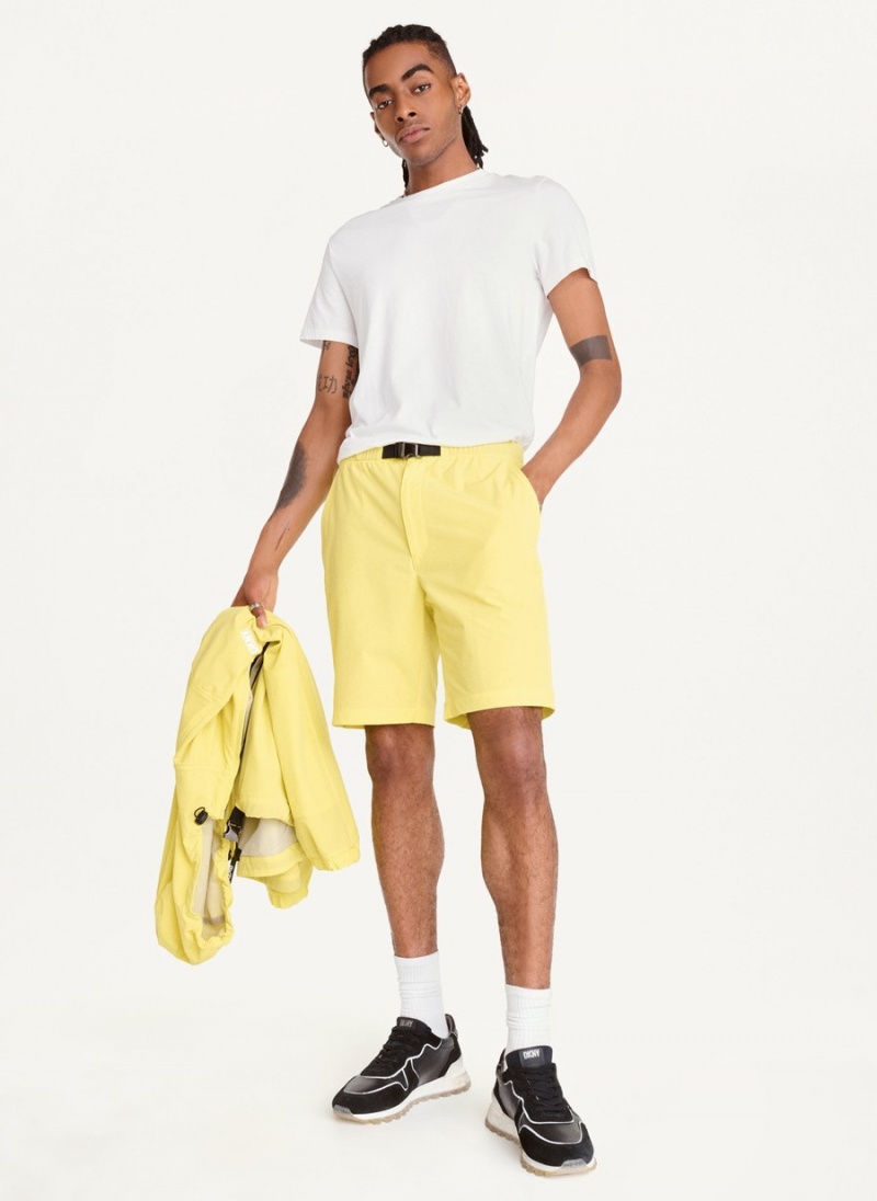 Yellow Dkny Nylon Men's Shorts | S1299692